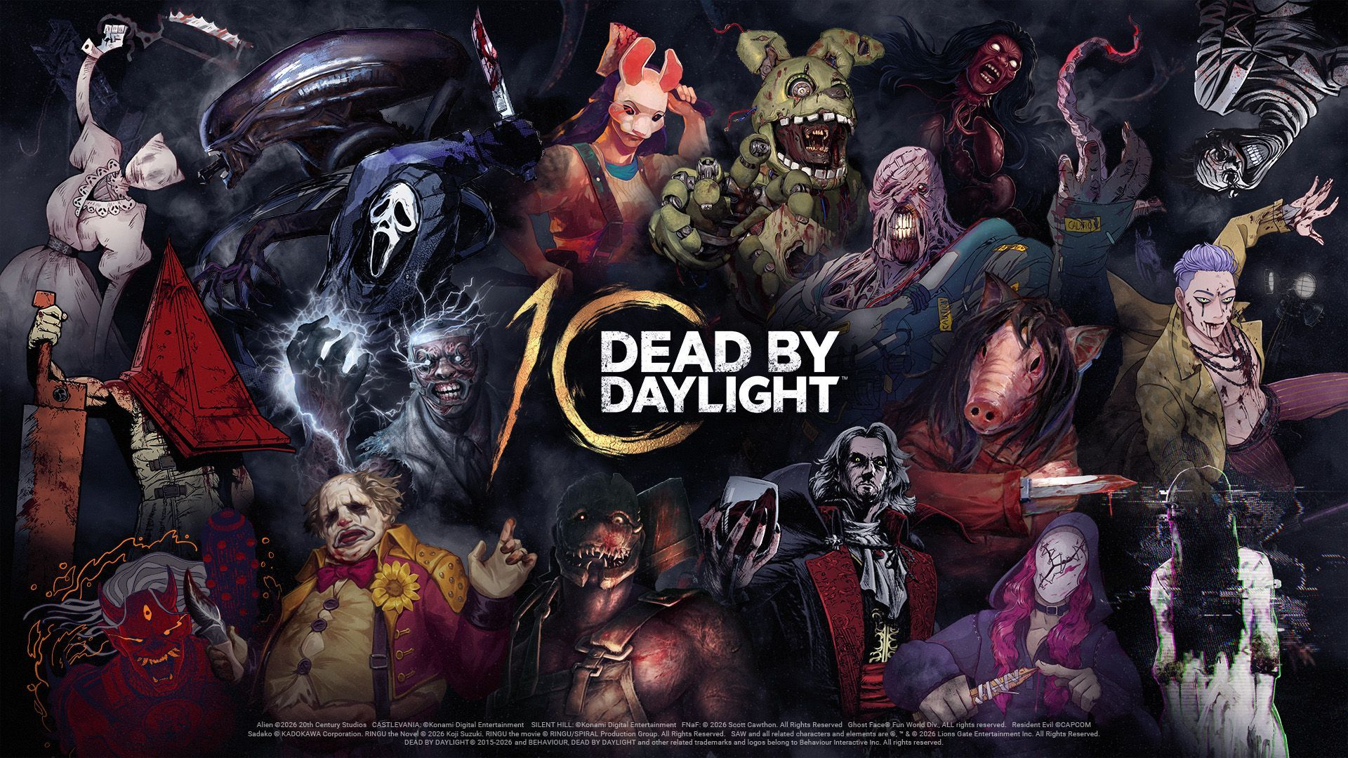 Dead by Daylight comemora 10 anos de história com celebração à comunidade e uma série de revelações sobre o fu